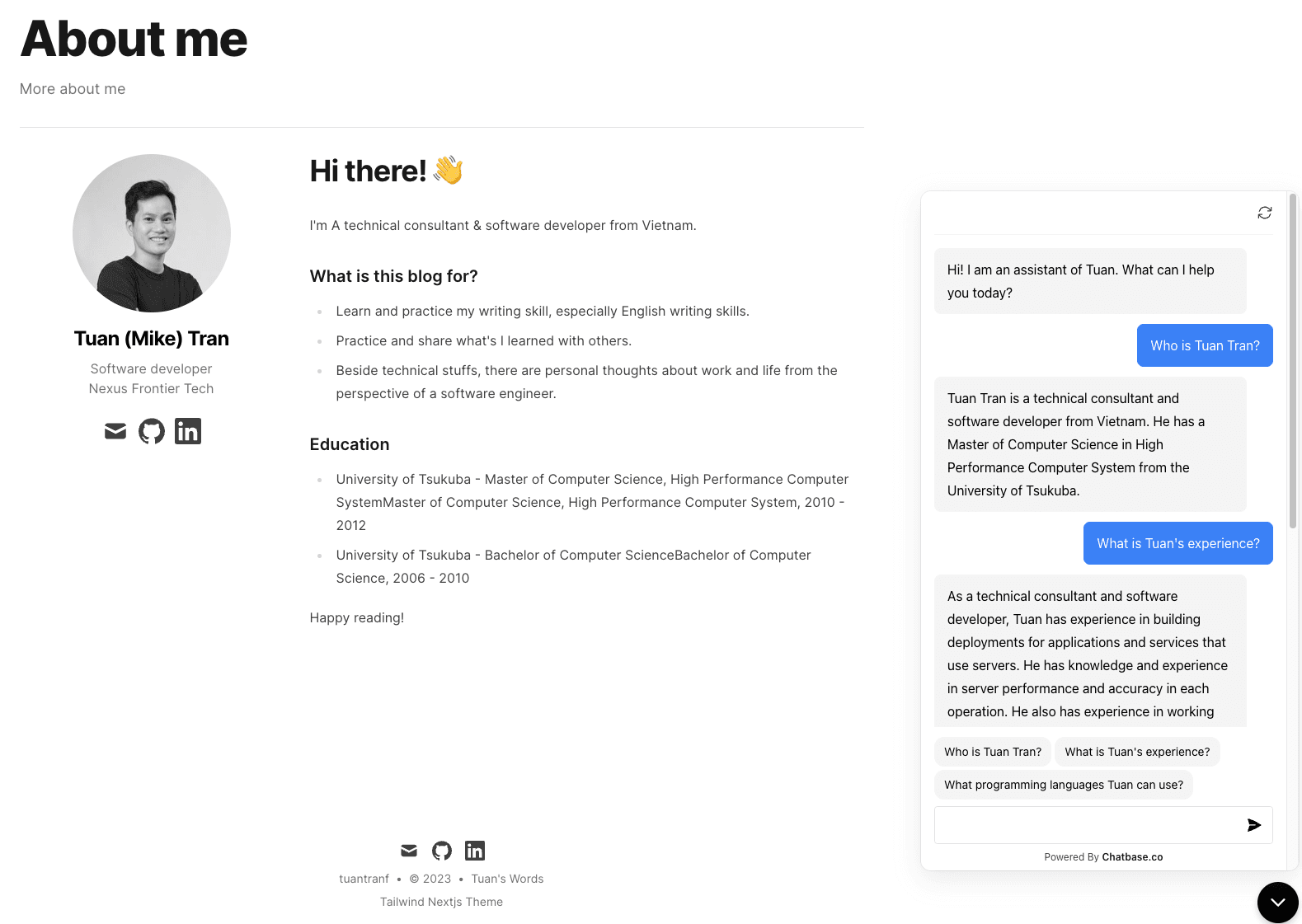 A visual depiction of what is being written about